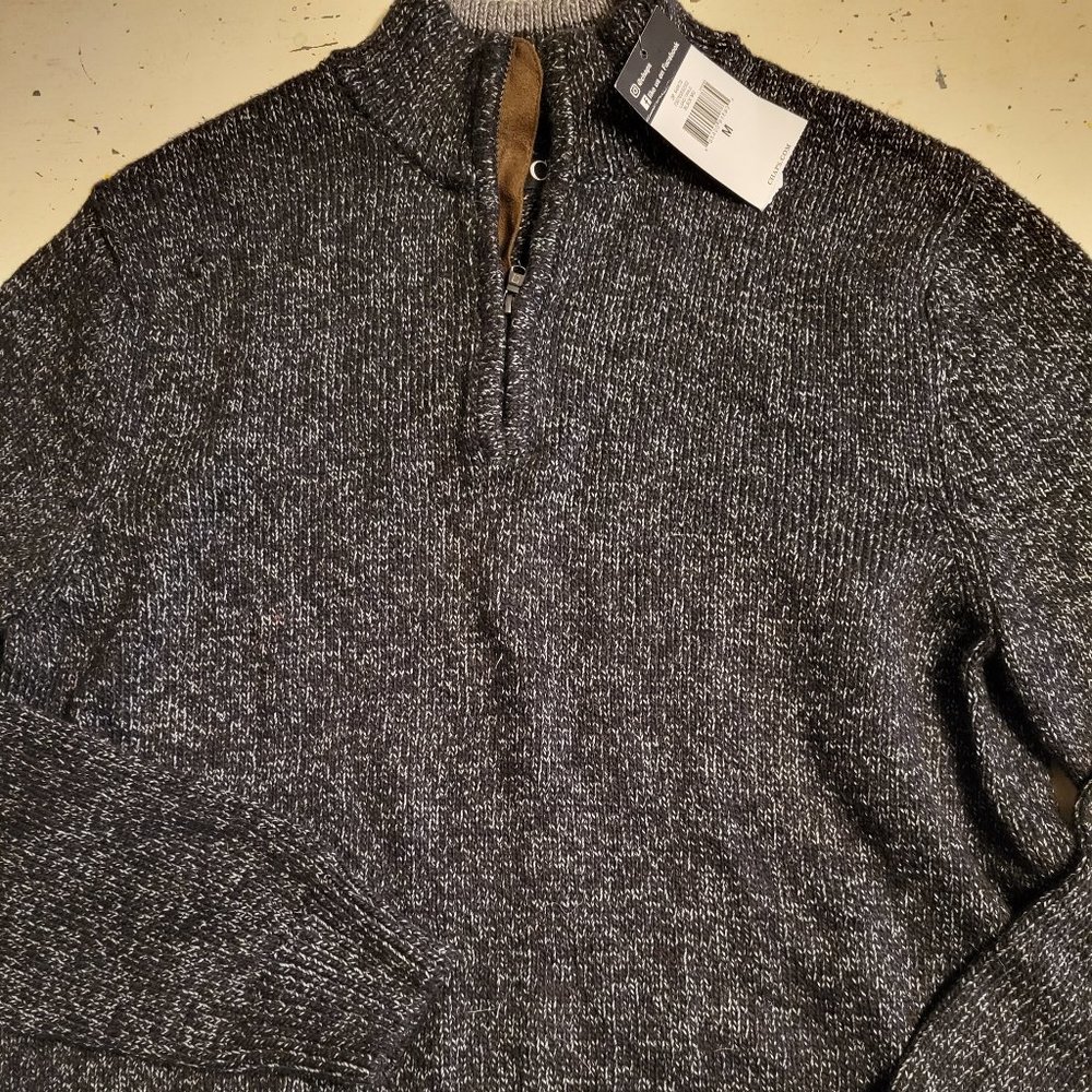 MENS BRAND NEW WITH TAGS HALF ZIP CHAPS SWEATER